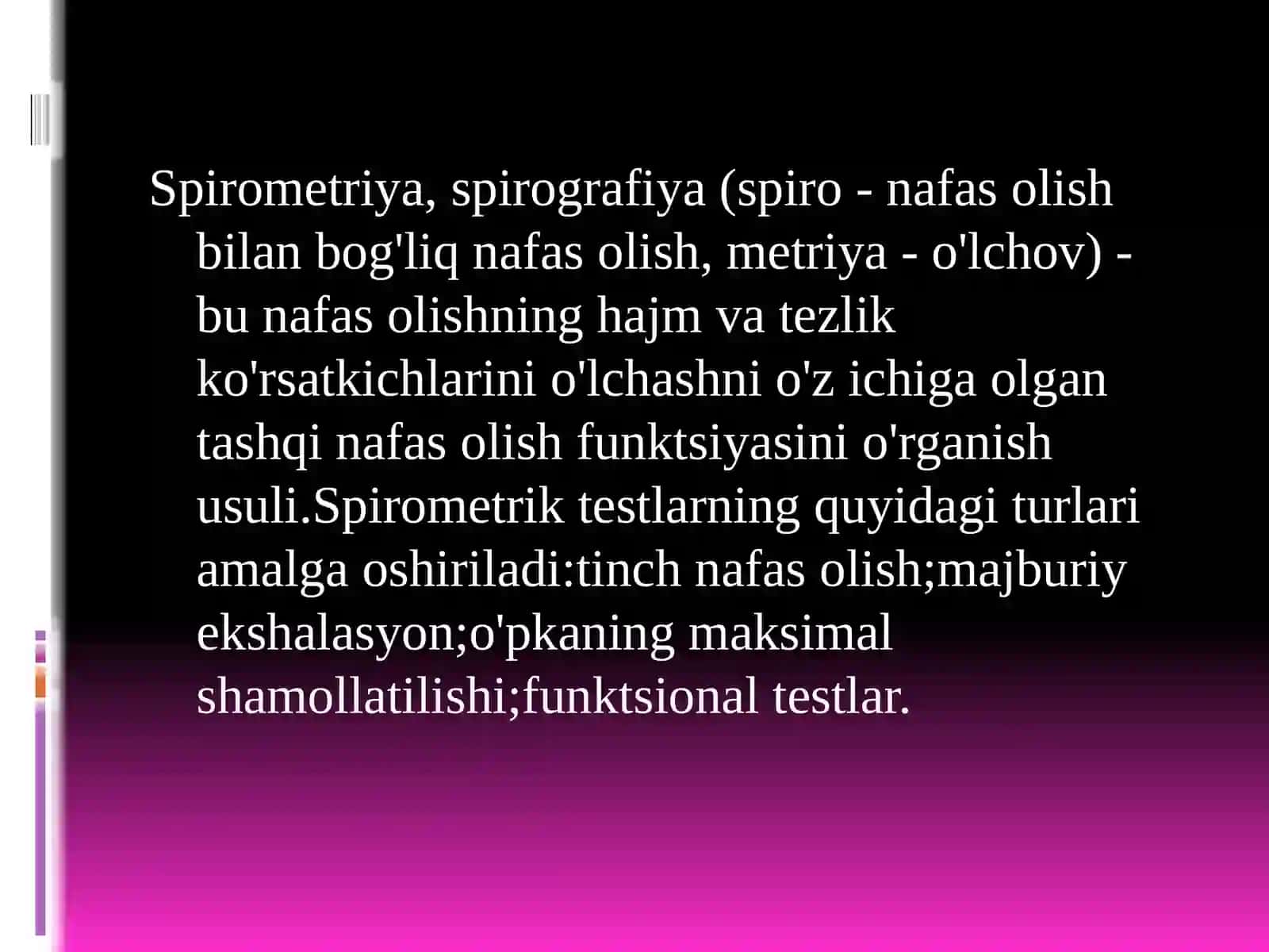 Spirometriya o’lchash usuli haqida 3
