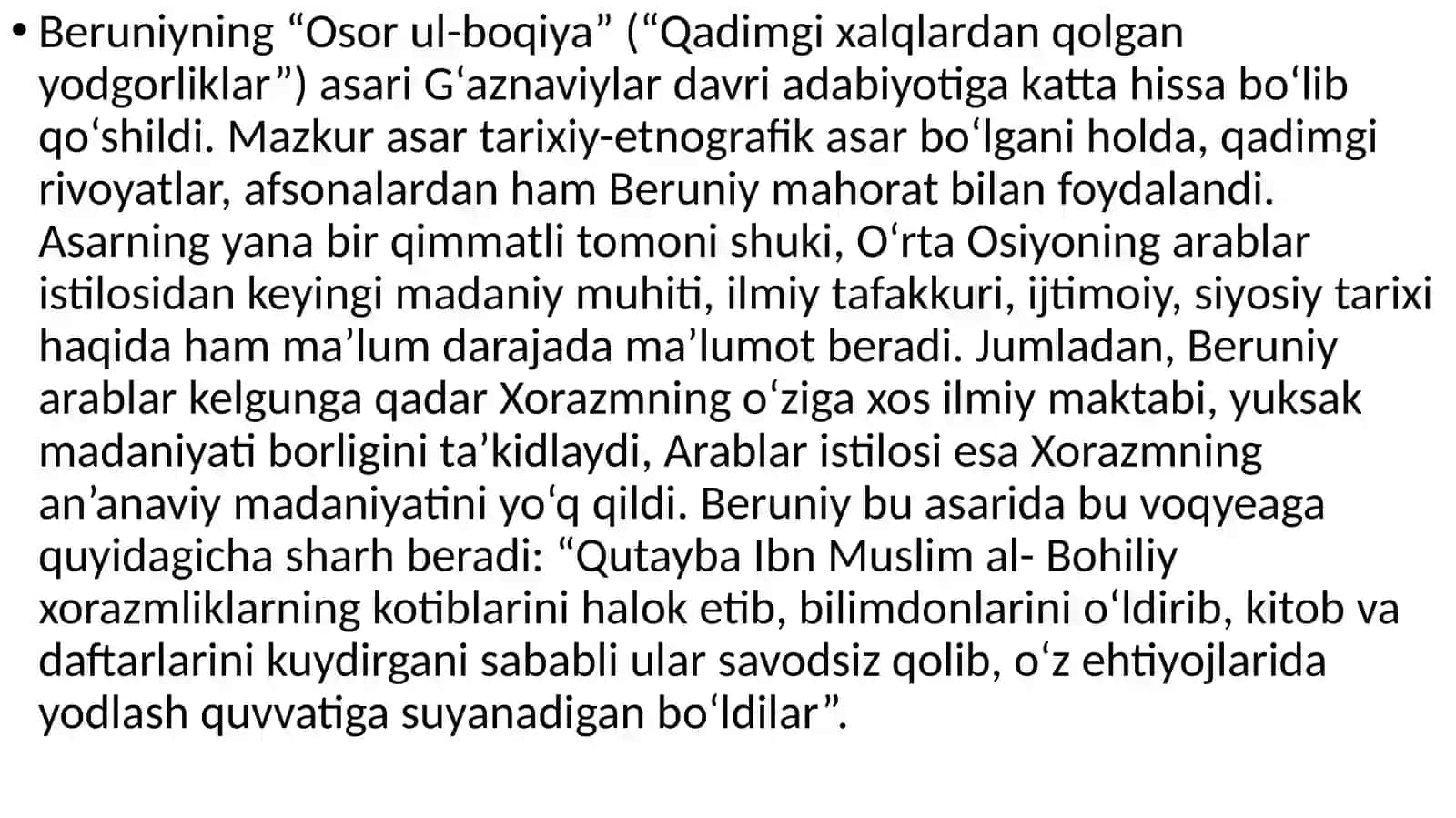 G’aznaviylar va qoraxoniylar davri adabiyotining asosiy xususiyatlari 3