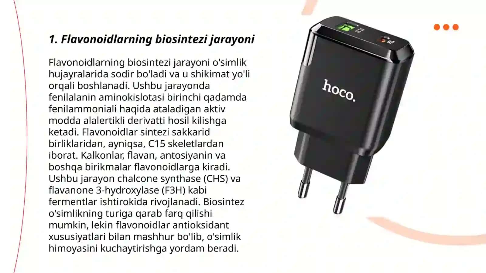 Flavoniodlar biosintezi.Uch rangli gunafsha o'simligi 3