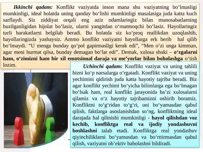 Konfliktlarni boshqarishga doir ko‘rsatma va maslaxatlar 3