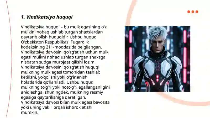 Vindikatsiya va negator davo 3