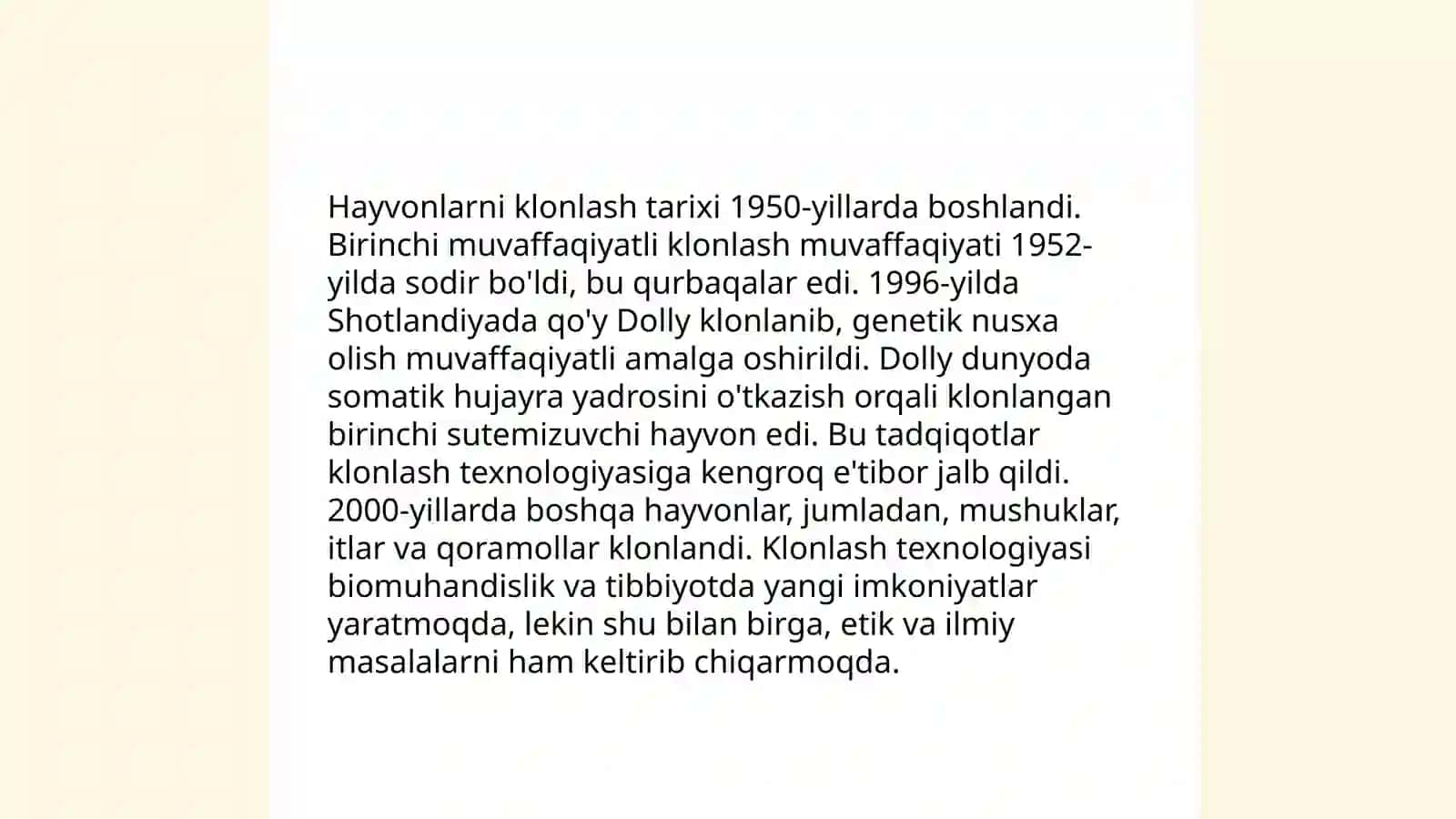 Hayvonlarni klonlash texnologiyasi 3