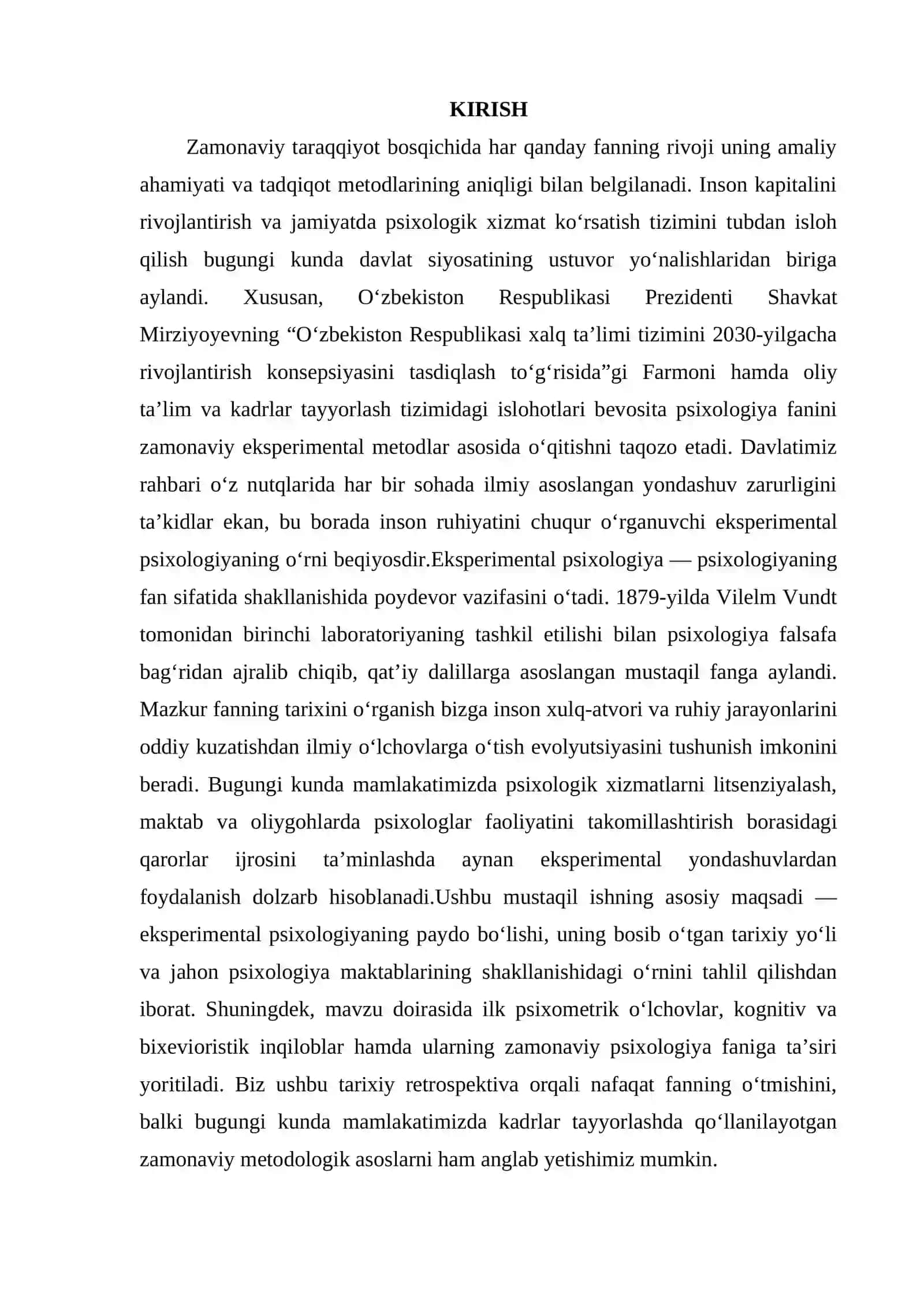 Eksperimental psixologiyaning shakllanishi va rivojlanish tarixi 3