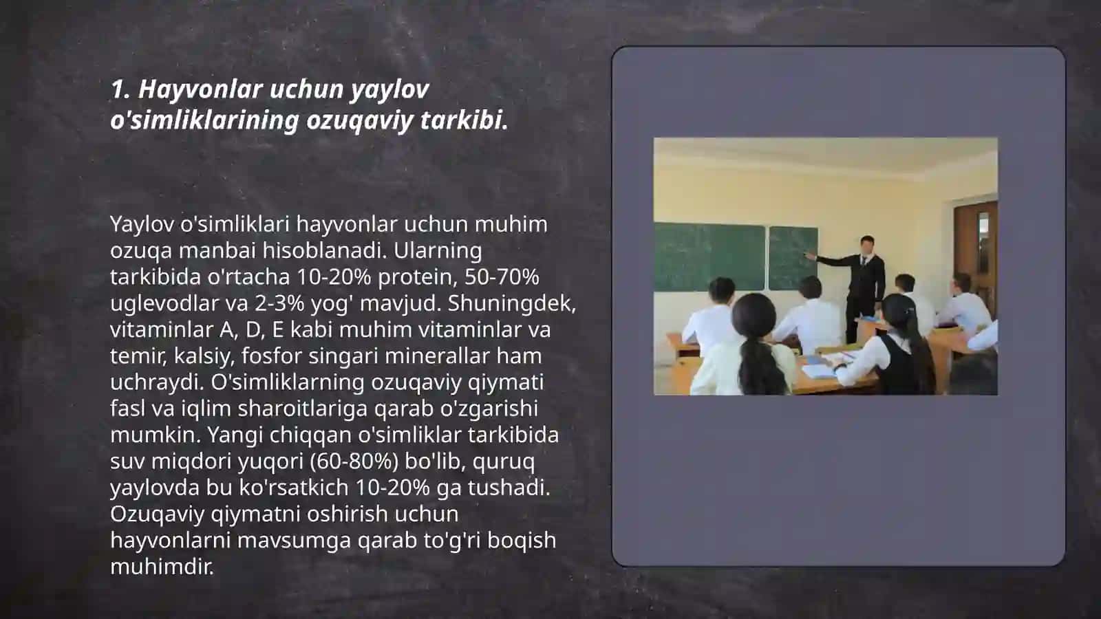 Yaylov o'simliklarining ozuqaviy qiymati va hayvonlarni oziqlantirishdagi ahamiyatini o'rganish 3