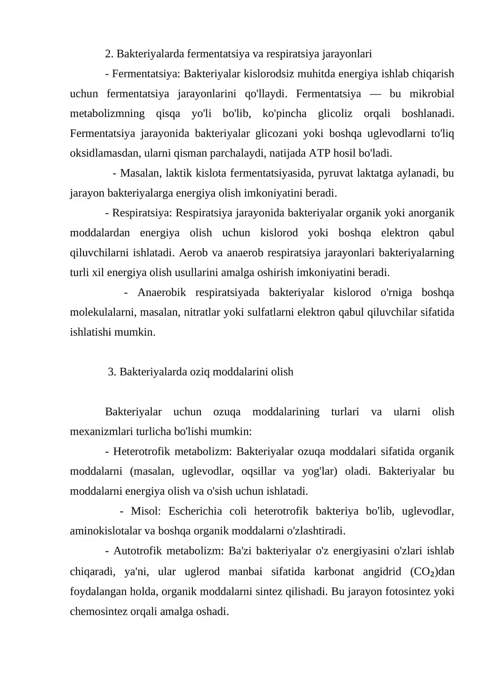 Bakteriyalarda moddalar almashinuvining tezligi, turli xil tiplari. Tabiatdagi moddalar almashinuvida bakteriyalarning roli 3