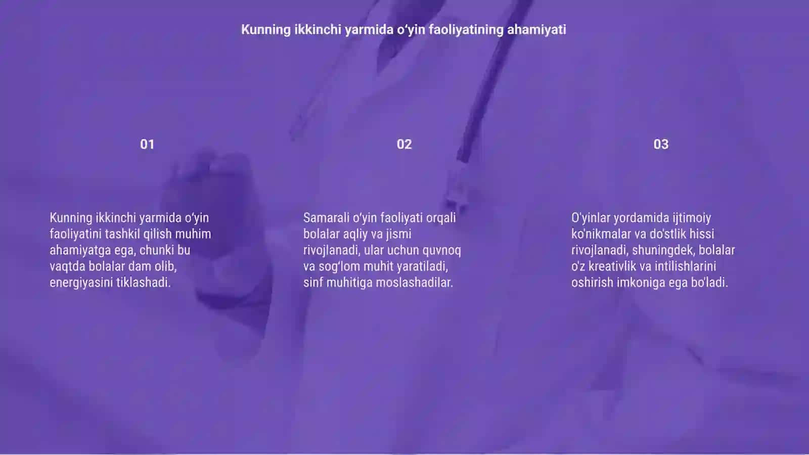 Kunning ikkinchi yarmida oʻyin faoliyatini samarali tashkil etish yoʻllari 3