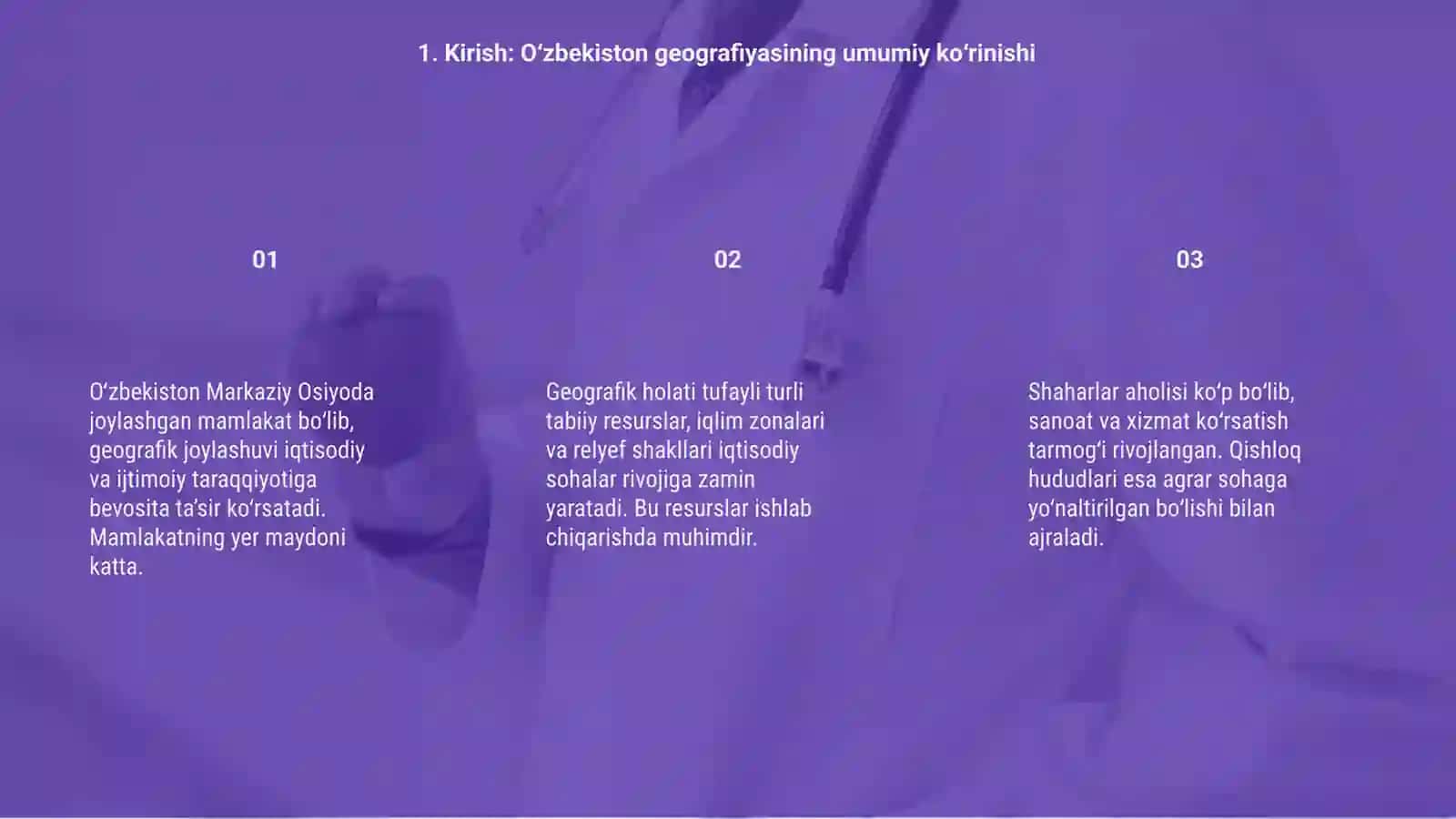 Oʻzbekistonda iqtisodiy va ijtimoiy geografiyasining rivojlanish xususiyatlari 3