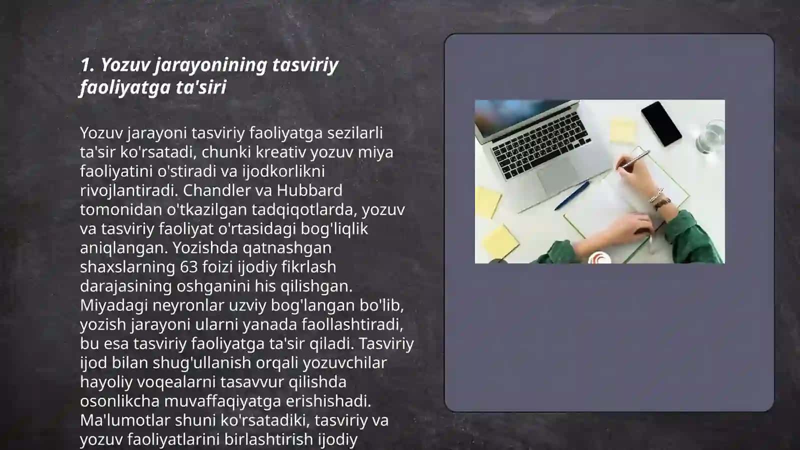 Yozuv jarayoni va tasviriy faoliyatining oʻzaro bogʻliqligi 3