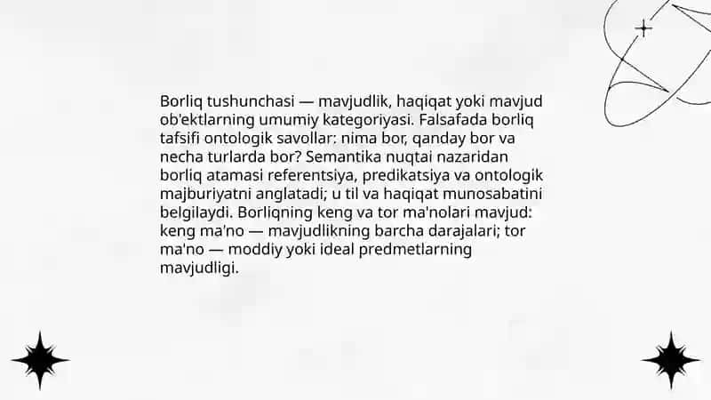 Borliq - falsafaning fundamental kategoriyasi 3