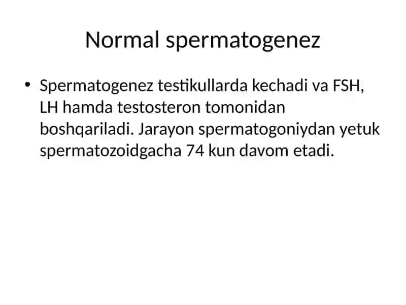 Erkaklar bepushtligi – ta’rif 3