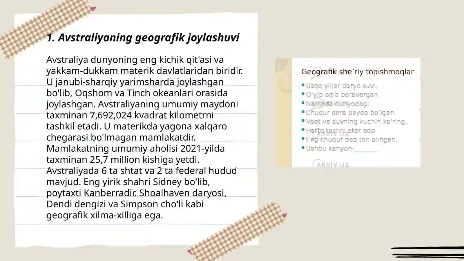 Avstraliya materigi iqlimi va ichki suvlari 3
