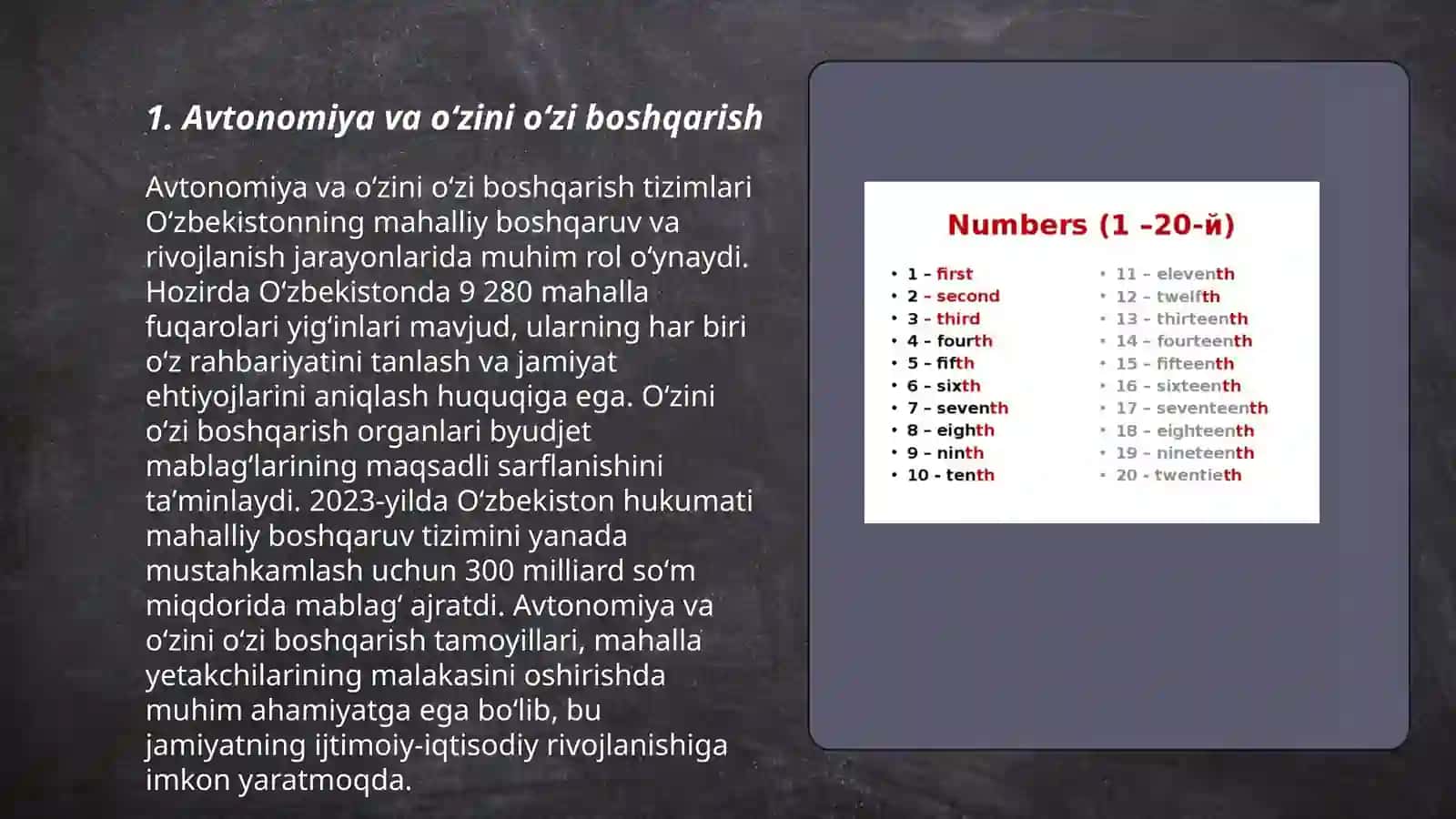 Avtonomiya va oʻzini oʻzi boshqarish 3