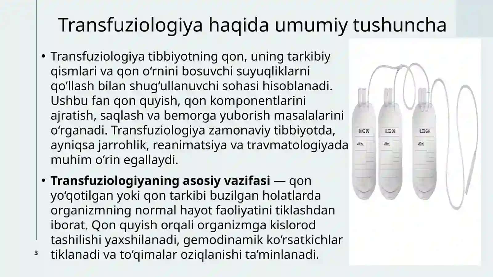 Transfuziologiya asoslari, umumiy ma’lumotlar va rivojlanishi tarixi 3