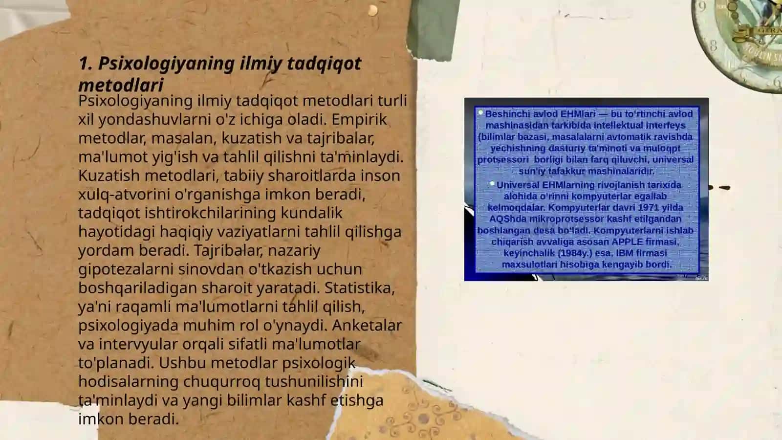 Psixologiyaning tadqiqot metodlari va rivojlanish tarixi 3