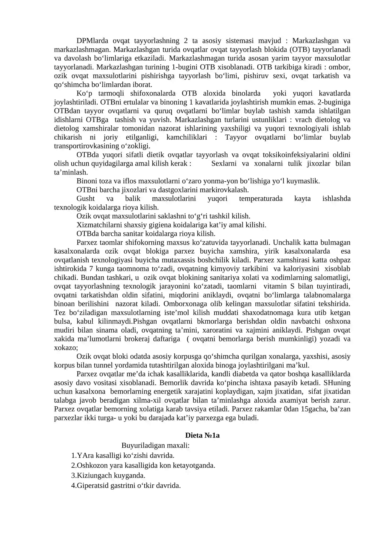 Bemorlarning ovqatlanishini tashkil qilish va uning gigienik nazorati 3
