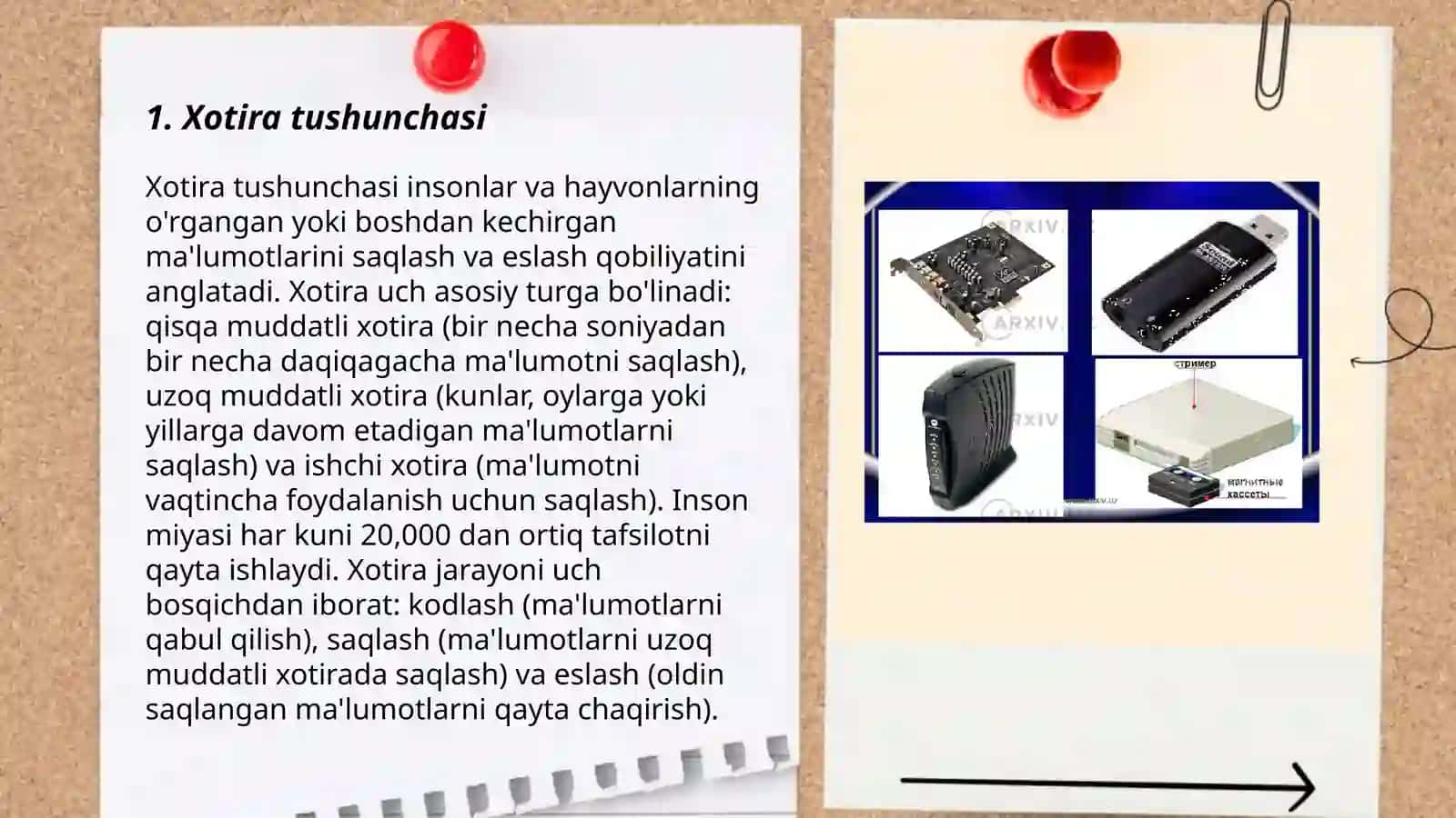 Xotira va uning turlari 3
