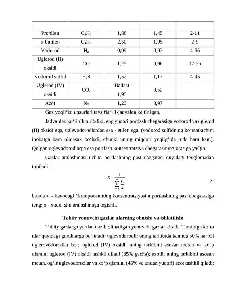 Gaz yoqilgʻilarning olinishi va tavsiflari 3