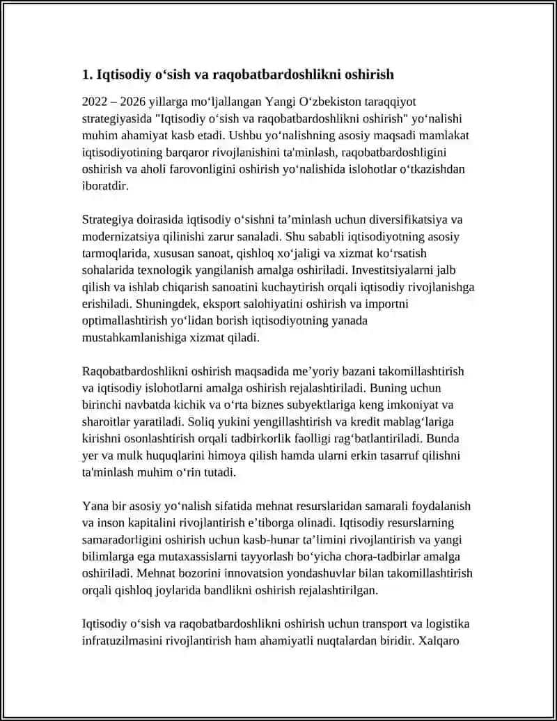 Yangi O‘zbekiston Taraqqiyot Strategiyasi 2022-2026 3