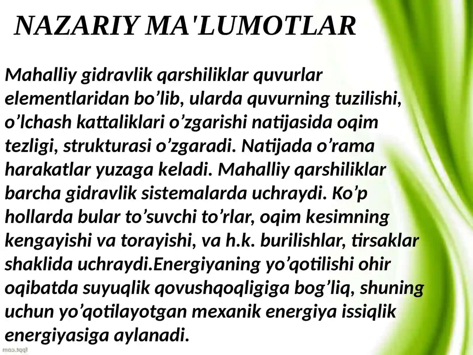 QUVURDAGI MAHALLIY QARSHILIKLAR KOEFFITSIЕNTINI ANIQLASH 3