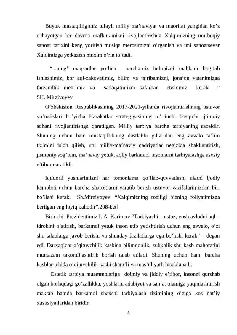 O’quvchilarga xalq musiqa ijodini o’rgatishning 3