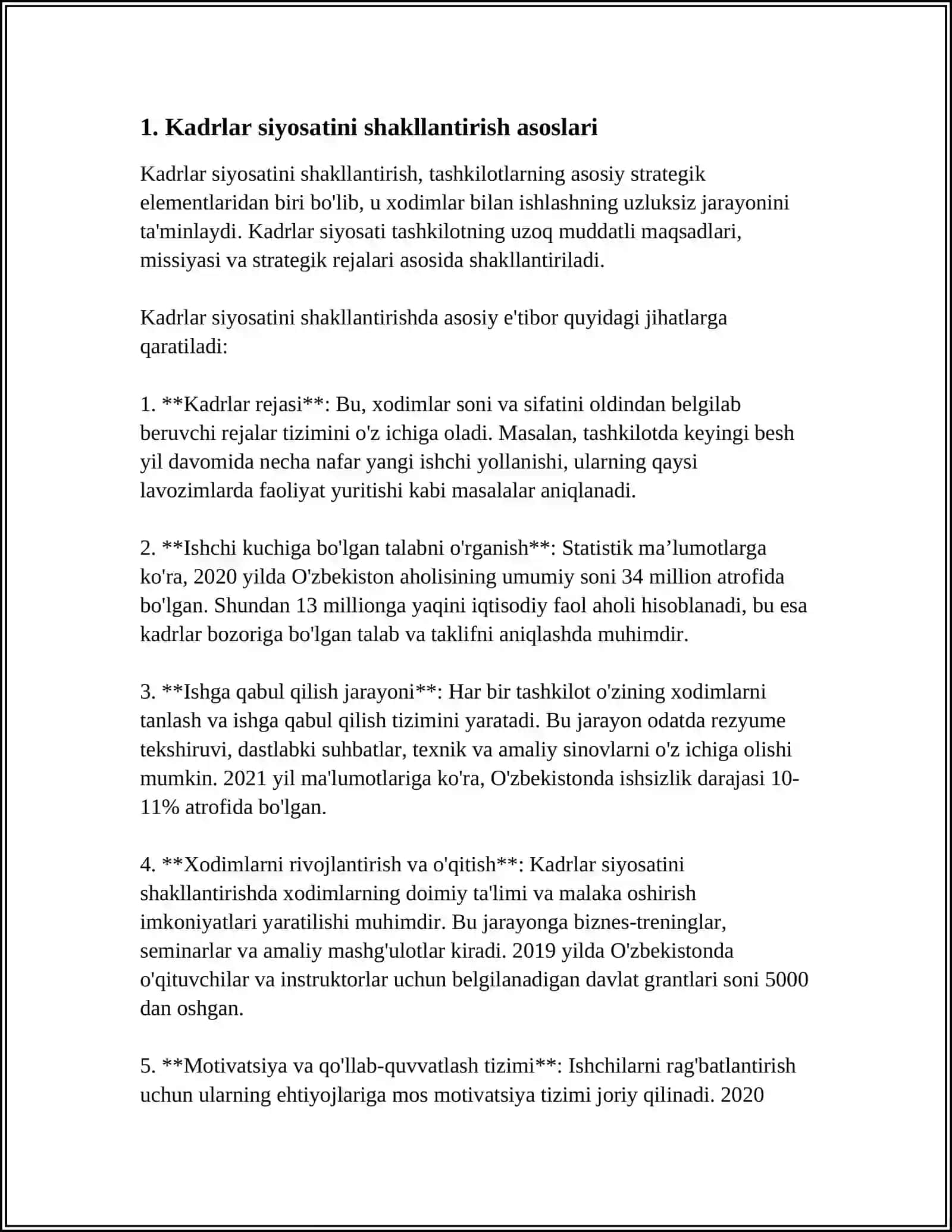 KORXONADA KADRLAR SIYOSATI VA UNI DARAJASINI OSHIRISH YO‘LLARI 3