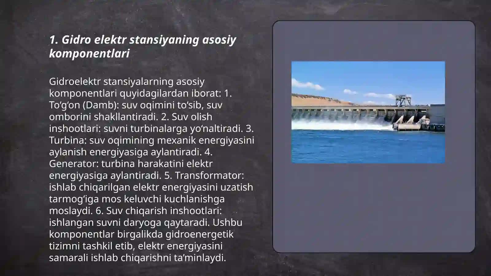 Gidro elektr stansiyasining ishlash prinsipi 3