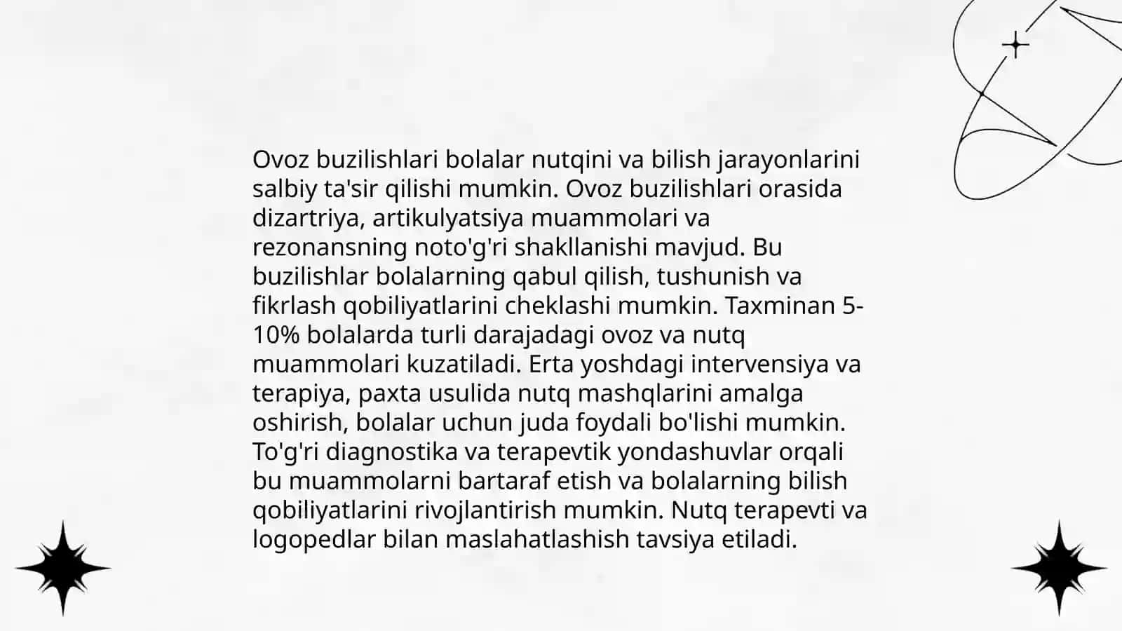 Ovoz buzilishlari kamchiliklari boʻlgan bolalarning psixologik xususiyatlari 3