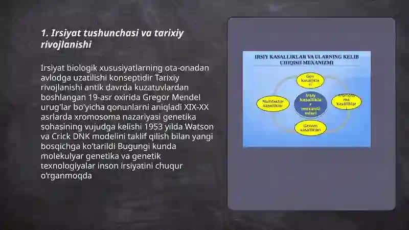 Irsiyatning umumiy qonuniyatlari va odam genetikasi 3