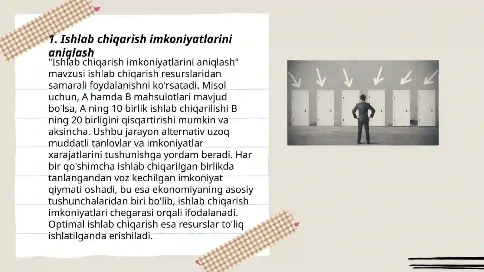 Ishlab chiqarish imkoniyatlari va uning ahamiyati 3