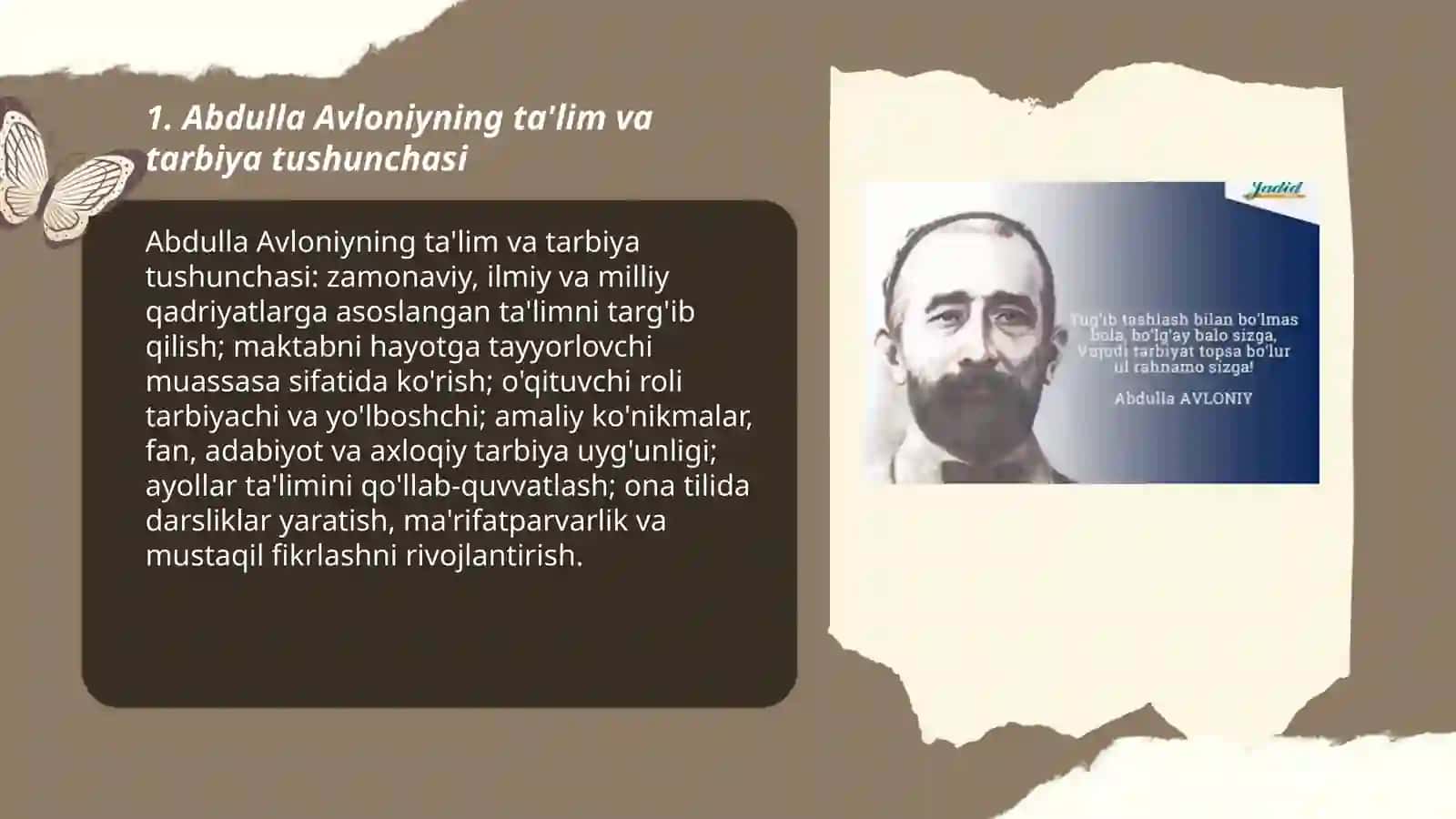 Abdulla Avloniy ijodida talim tarbiyaga oid ğoyalar 3
