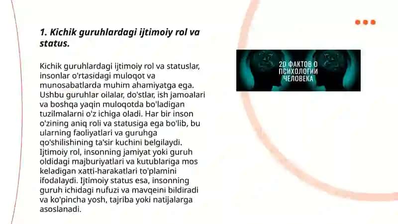 Kichik guruhlar psixologiyasi 3