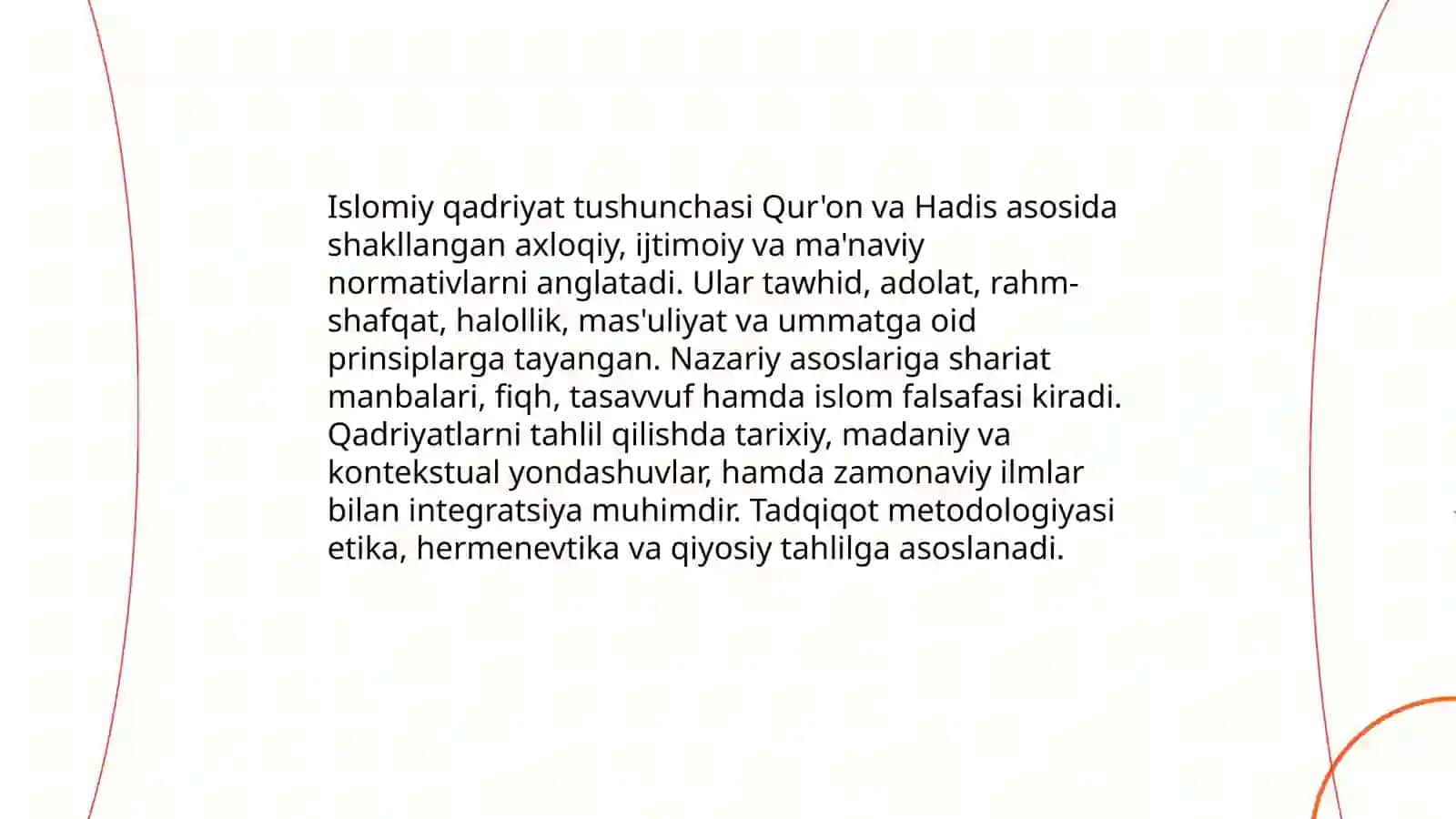 Islomiy qadriyatlarni o'rganishning nazariy asoslari 3