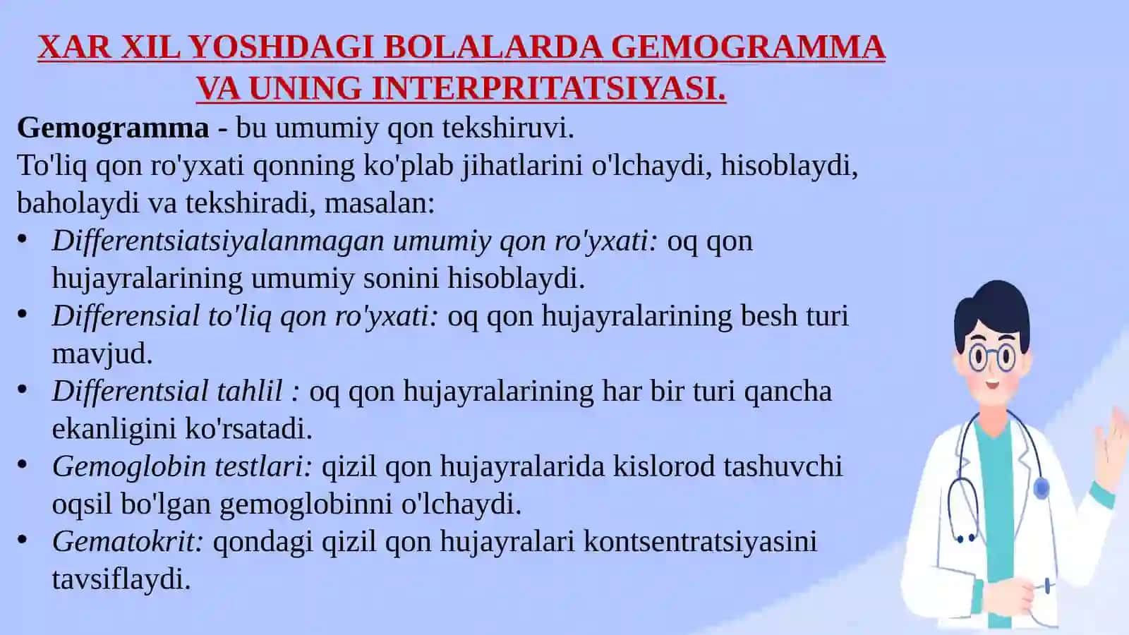 Xar xil yoshdagi bolalarda gemogramma va uning interpritatsiyasi 3
