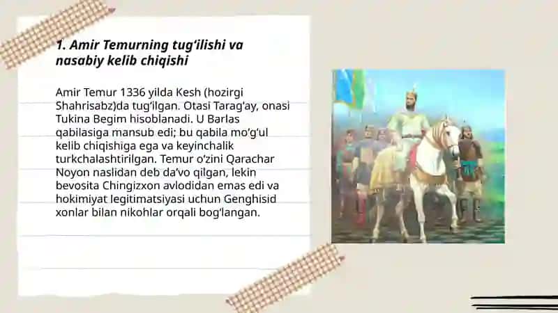 Amir Temur - buyuk davlat arbobi va sarkarda 3
