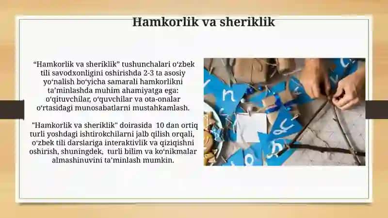 Oʻzbek Tilini Oʻrganish Doirasi: Hamkorlik va sheriklik 3