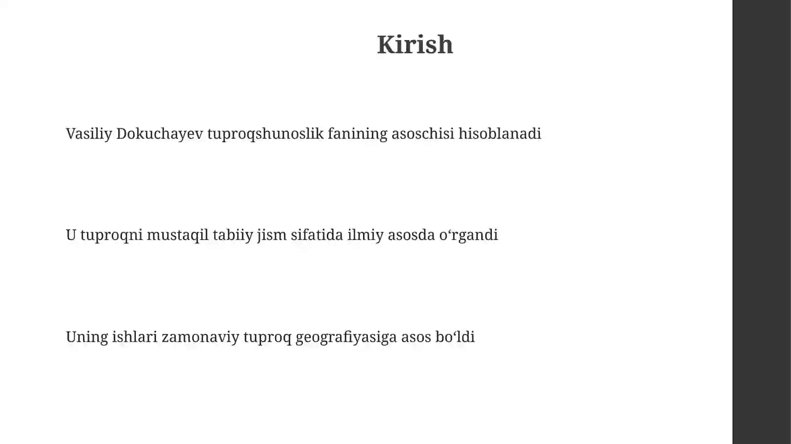 Tuproqshunoslikda dokchuyaevni hissasi 3
