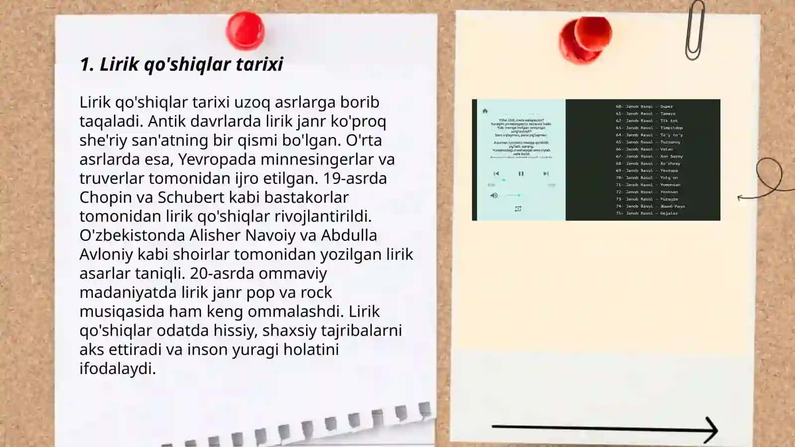 Lirik qo'shiqlar badiiyati 3
