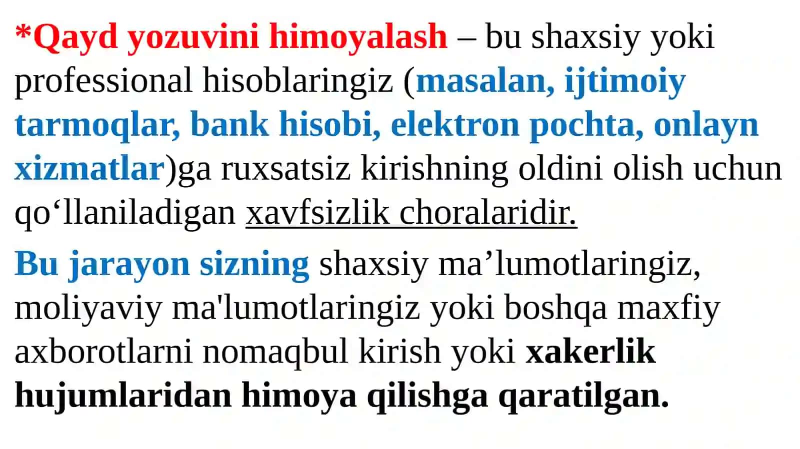Qayd yozuvini himoyalash 3
