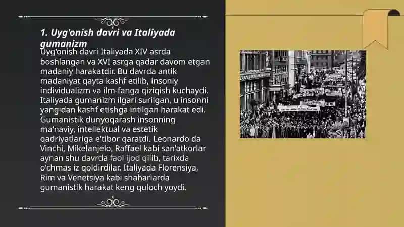 Italiyada gumanizmning shakllanishi 3