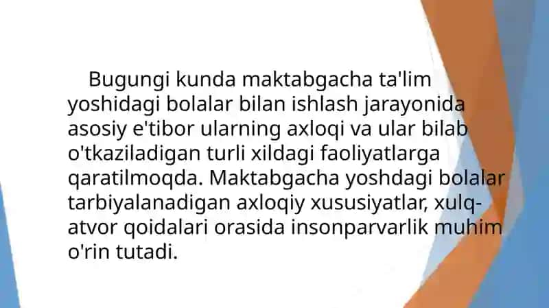 Ilk va maktabgacha yoshdagi bolalar pedagogikasi fanining predmeti va asosiy vazifalari.pptx 3