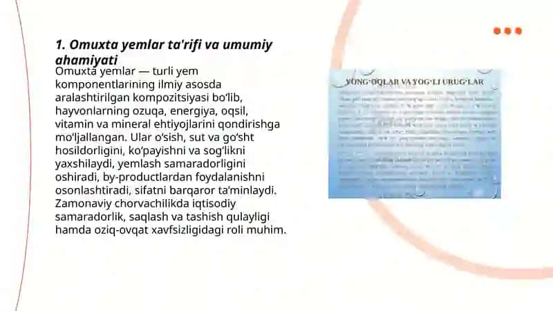 Omuxta yemlar togrisida umumiy tushunchalar 3