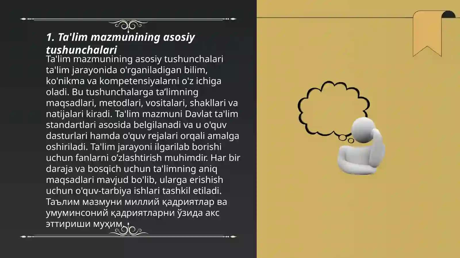 Taʼlim mazmuni 3