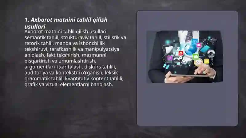 Axborot matnlar bilan ishlash va media madaniyati 3
