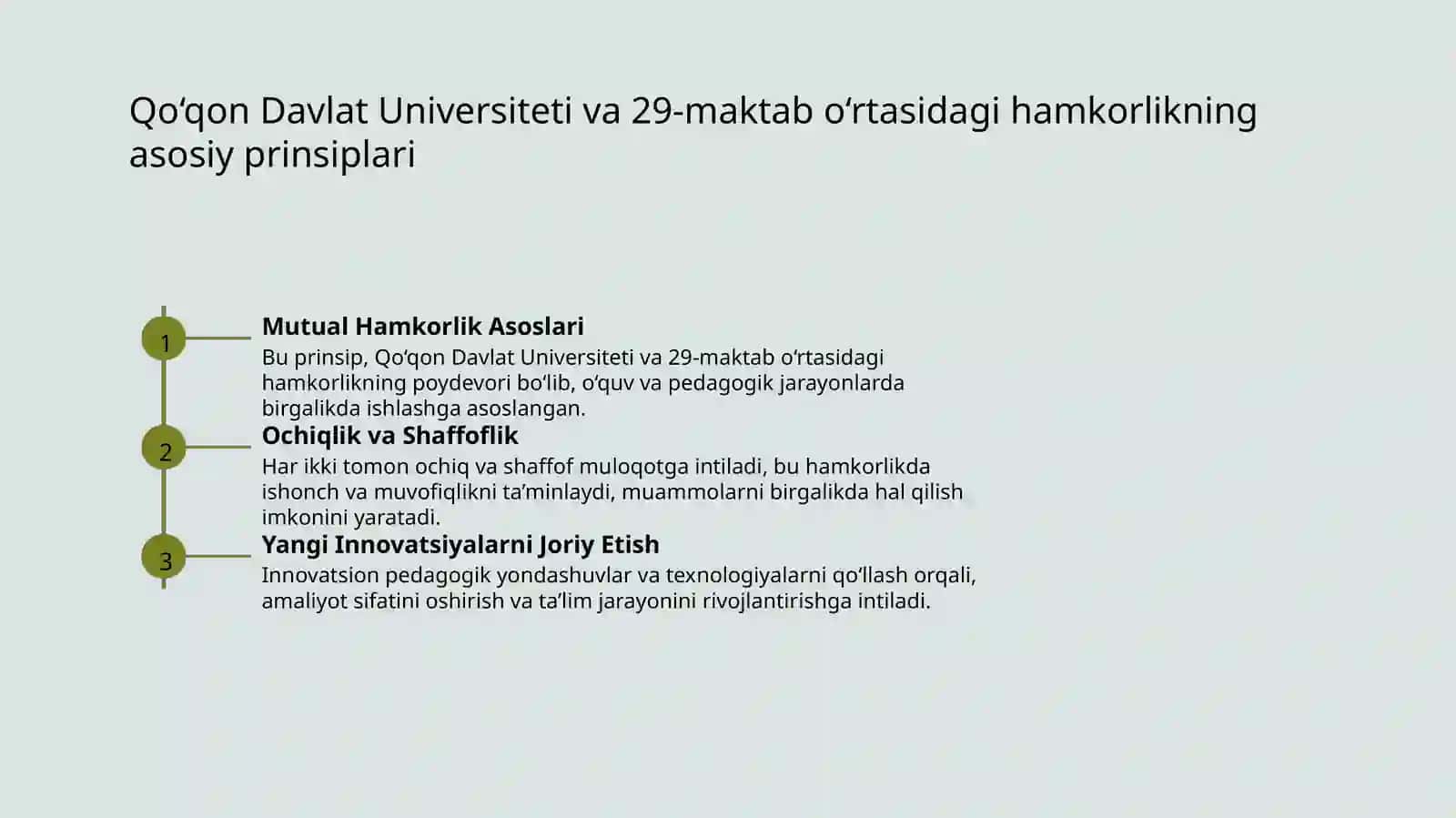 Qo‘qon davlat universiteti va 29-maktab o‘rtasidagi hamkorlik va amaliyot jarayonlari 3