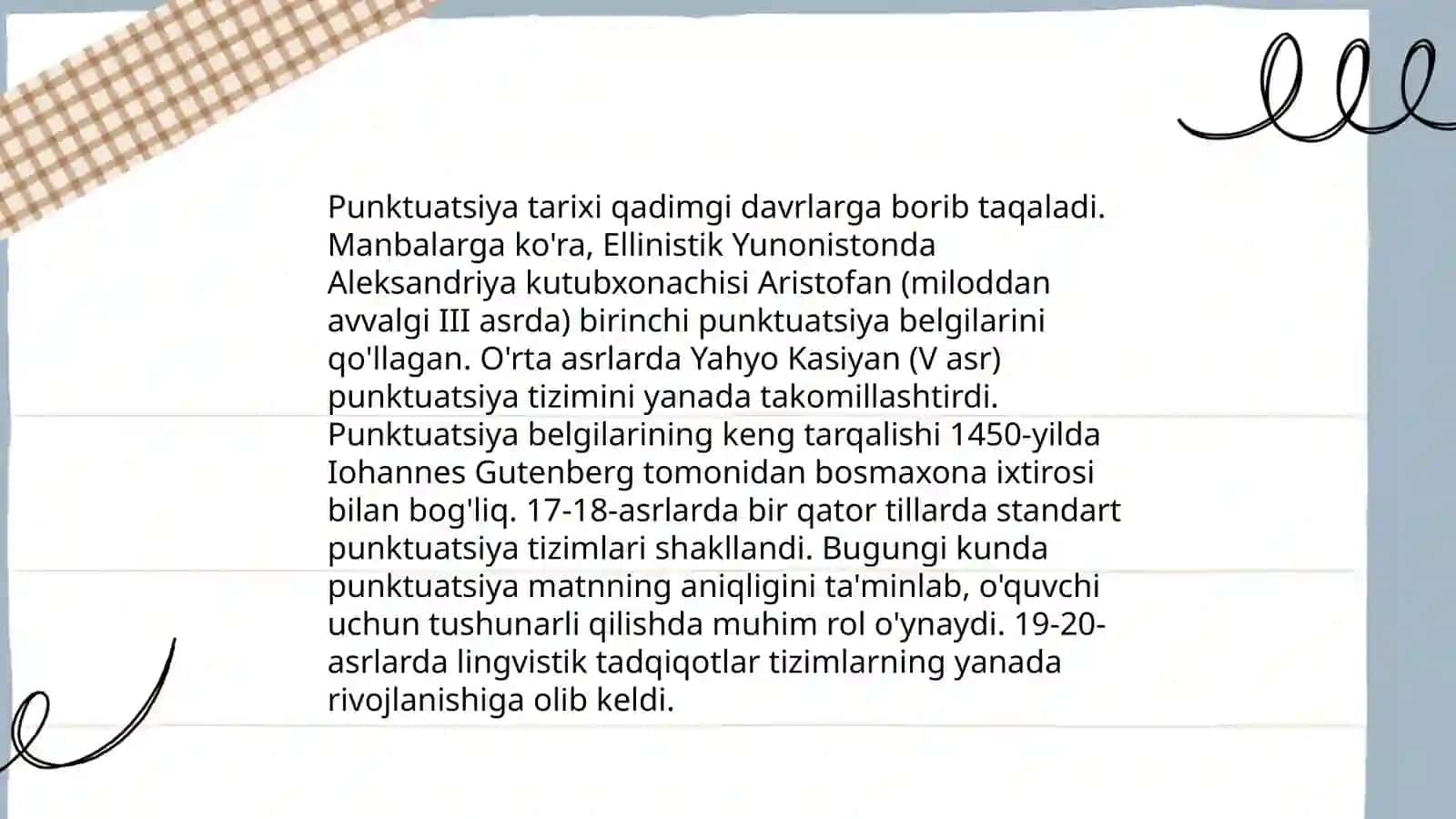 Punktuatsiya – fikrni yozma mukammal ifodalash vositasi 3