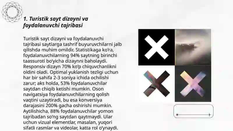 Turistik saytlar mazmuni, tuzilishi va targʻibotiga qoʻyiladigan asosiy talablar 3