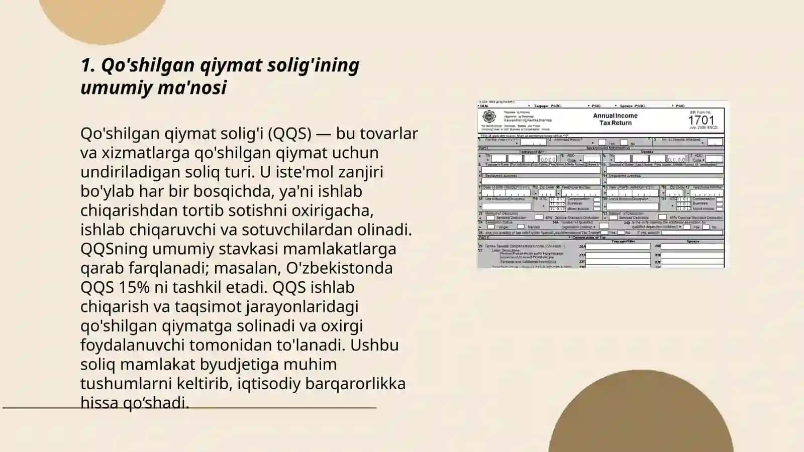 Qo'shilgan qiymat solig'i va foyda solig'i 3