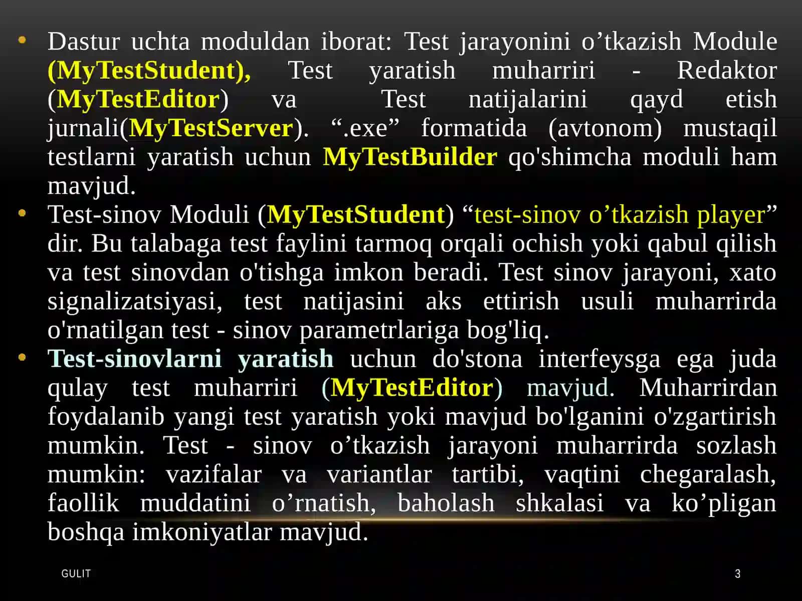 MyTest X-bu o'quv dasturi tizimi 3
