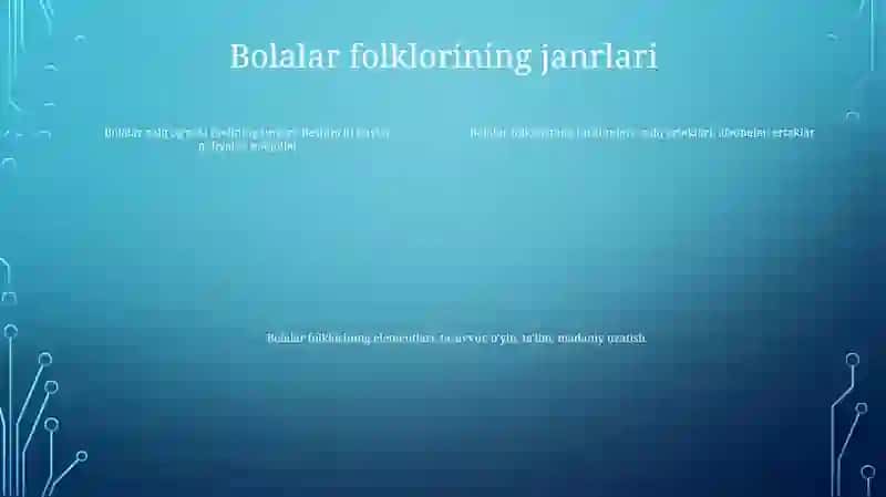 Bolalar Folklori 3