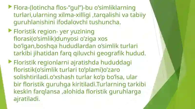 Floristik,faunistik va biotik regionlarning ajralish prinsiplari va ularning tartibi 3